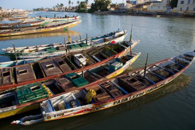 Fisher boats in Saint Louis clipart