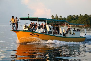 Ship in the Maldives clipart