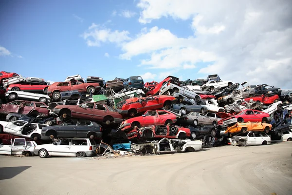 Recycling van auto 's — Stockfoto