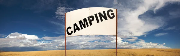 Camping signboard — Stock Photo, Image