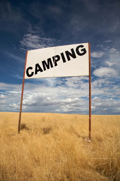 Wegweiser für Campingplätze — Stockfoto