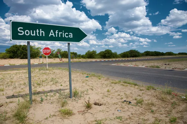 Sydafrika undertecknar road — Stockfoto