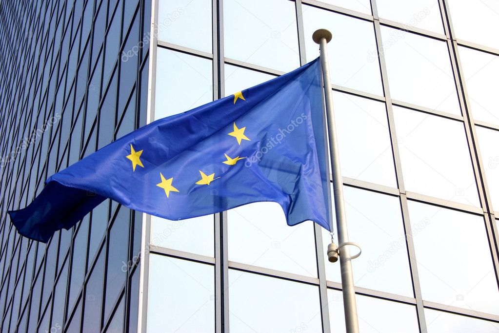 European flag in brussels