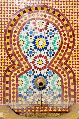 Moroccan tiled fountain clipart