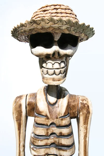 Skeleton wearing a funny hat — Stock Photo, Image