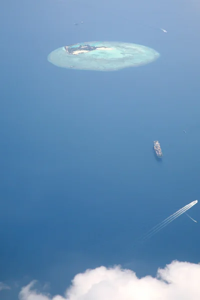 Letecký pohled na Maledivy — Stock fotografie