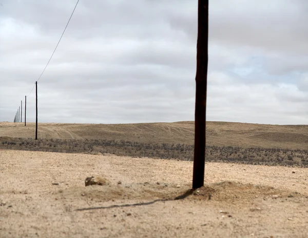 Piloni telefonici in Namibia — Foto Stock