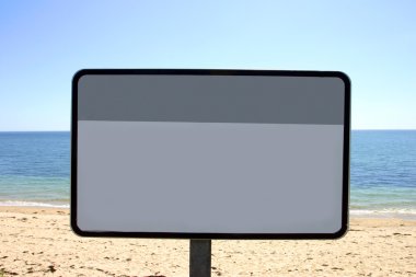 Blank Beach sign clipart