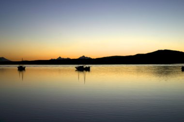 Lake in Patagonia clipart