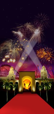 Amusement park celebration clipart