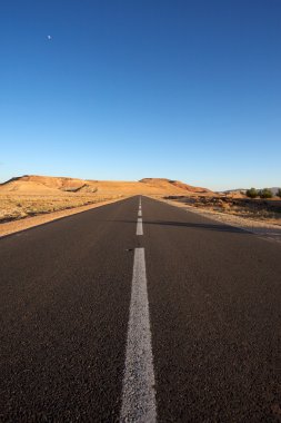 The road less traveled in Morocco clipart