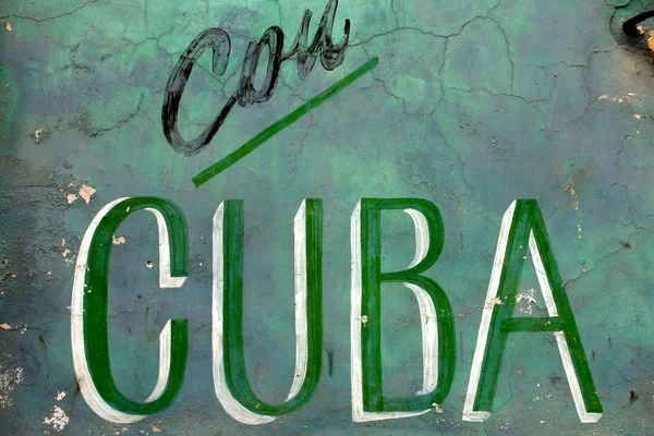 CON Kuba och vägg — Stockfoto