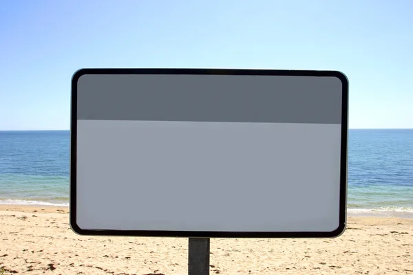 Boş beach işareti — Stok fotoğraf