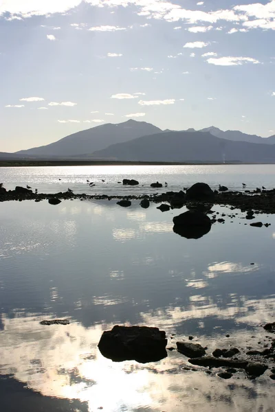 Patagonya'göl günbatımı — Stok fotoğraf