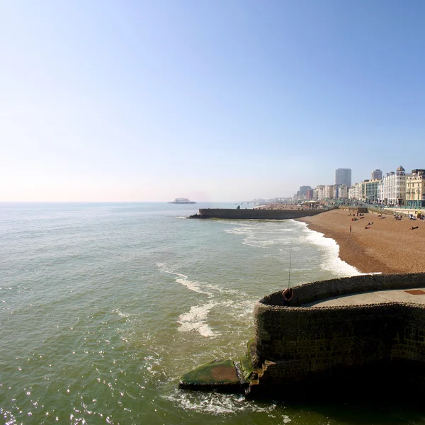 Costa de praia de Brighton — Fotografia de Stock
