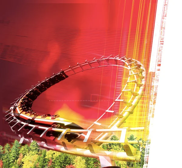 Amusement park illustration — Stock Photo, Image