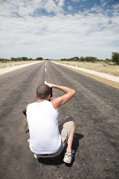 stock image Photographer taking outdoor photos