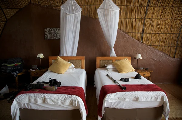 Guest room in a Lodge in Botswana — Stock Photo, Image