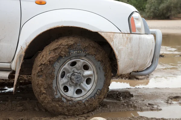 Mud on wheel — Stock Photo, Image