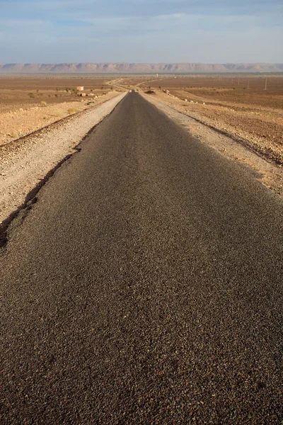 Drumul a călătorit mai puțin în Maroc — Fotografie, imagine de stoc