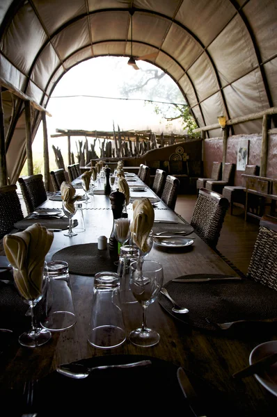 Restaurant in einer Lodge — Stockfoto