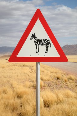 Danger Zebras Road Sign clipart