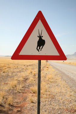 Danger Springboks Road Sign clipart