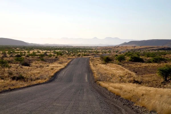 Route de gravier en namibie — Photo