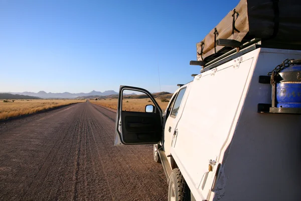 Štěrková cesta v Namibii — Stock fotografie