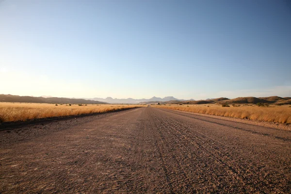 ナミビアの砂利道は — ストック写真