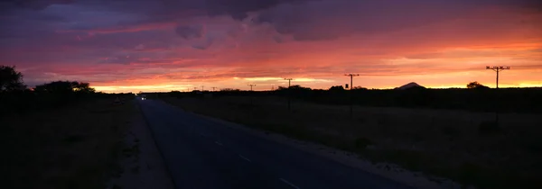 Gün batımı Namibya Afrika — Stok fotoğraf