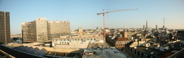 Panoramic view of Brussels clipart