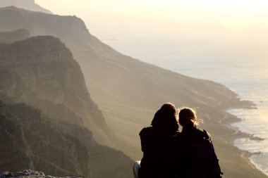 Lovers in cape point clipart
