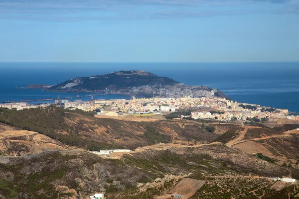 Vista panorámica de la Ceuta en el norte de África — Foto de Stock