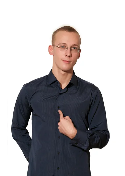 Ung man i skjorta — Stockfoto