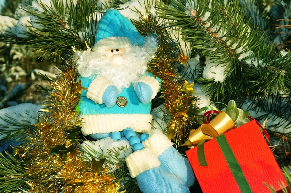 Vánoce, santa claus sedí — Stock fotografie