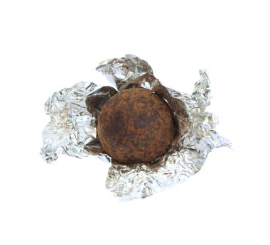 Chocolate truffle foil wrap clipart