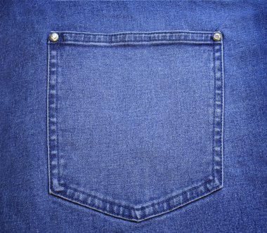 Mavi jeans cebinde yakın kadar tekstil doku