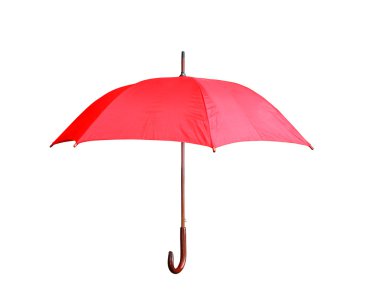 Red umbrella isolated on a white background clipart