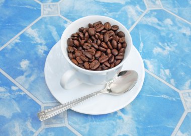 Cup of coffe beans clipart