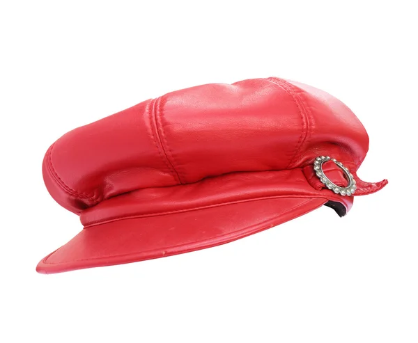 Rote Mütze Isoliert Auf Weißem Hintergrund — Stockfoto