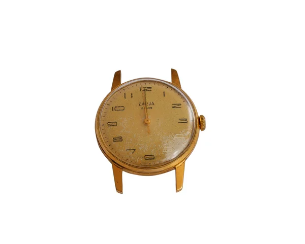 Velho relógio de mão feito na URSS — Fotografia de Stock