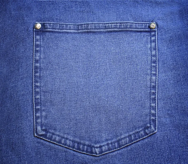 Bolso Jeans Azul Fechar Textura Têxtil — Fotografia de Stock