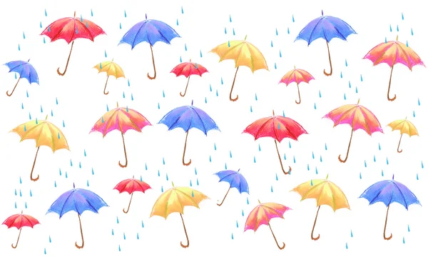 Umbrella pattern illustration — Stock Photo, Image