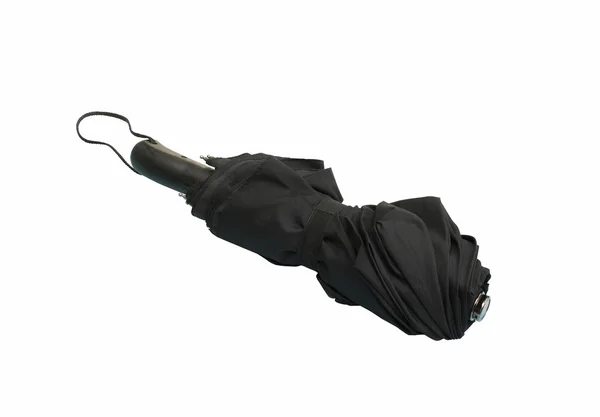 Schwarzer automatischer Regenschirm geschlossen — Stockfoto