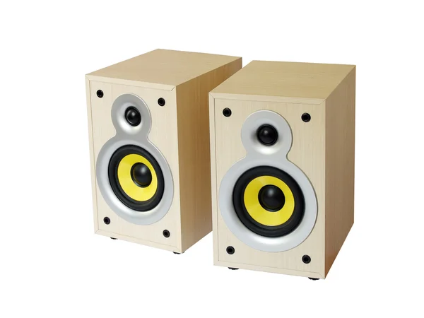 Two wooden speakers — Stock Photo, Image