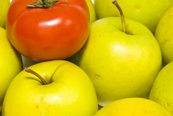 Tomat och äpplen Stockbild