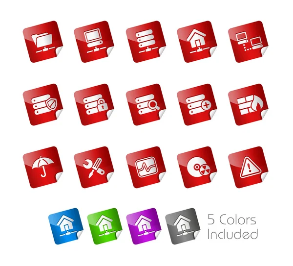Rede & Servidor / / Stickers Series — Vetor de Stock