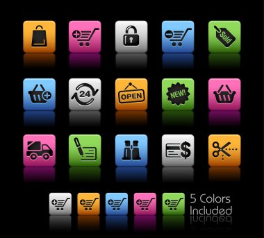 Shopping Icons // Colorbox Series clipart