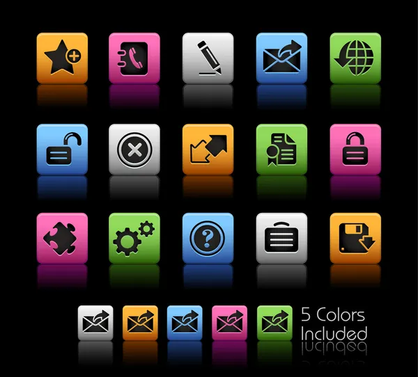 Web 2.0 ikony / / seria Colorbox — Wektor stockowy